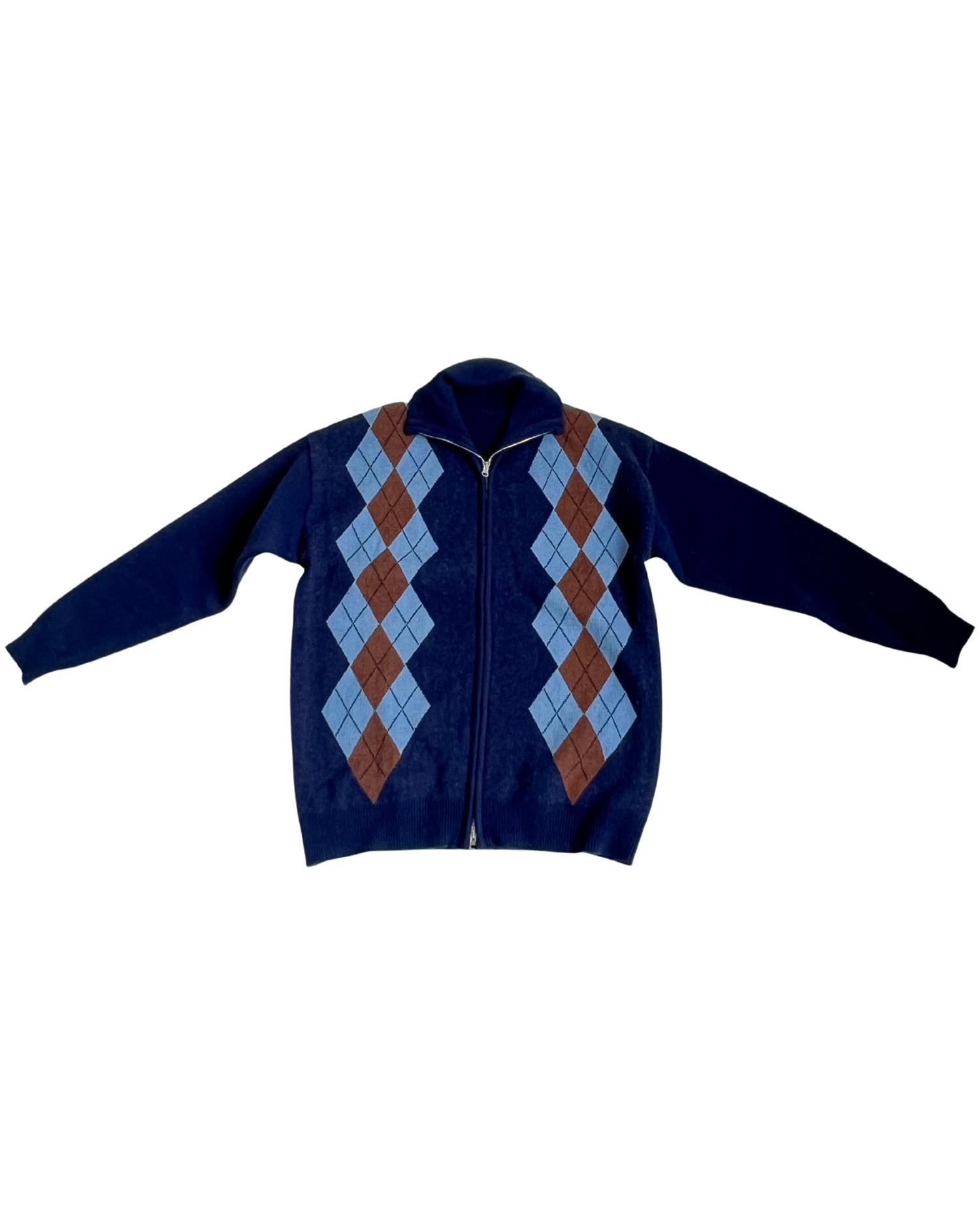 Blue Diamond Pattern Sweater 