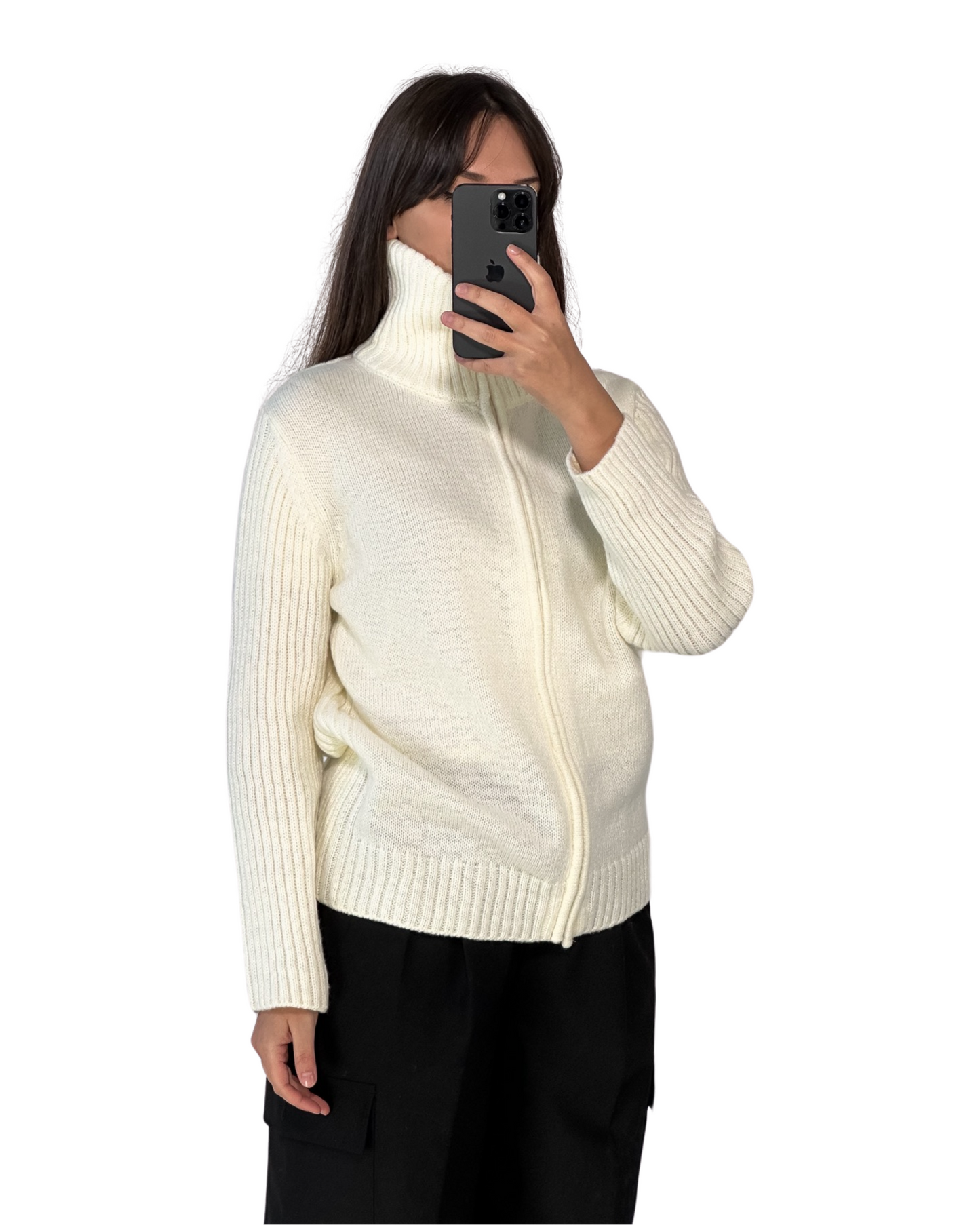 HIGH NECK KNIT SWEATER